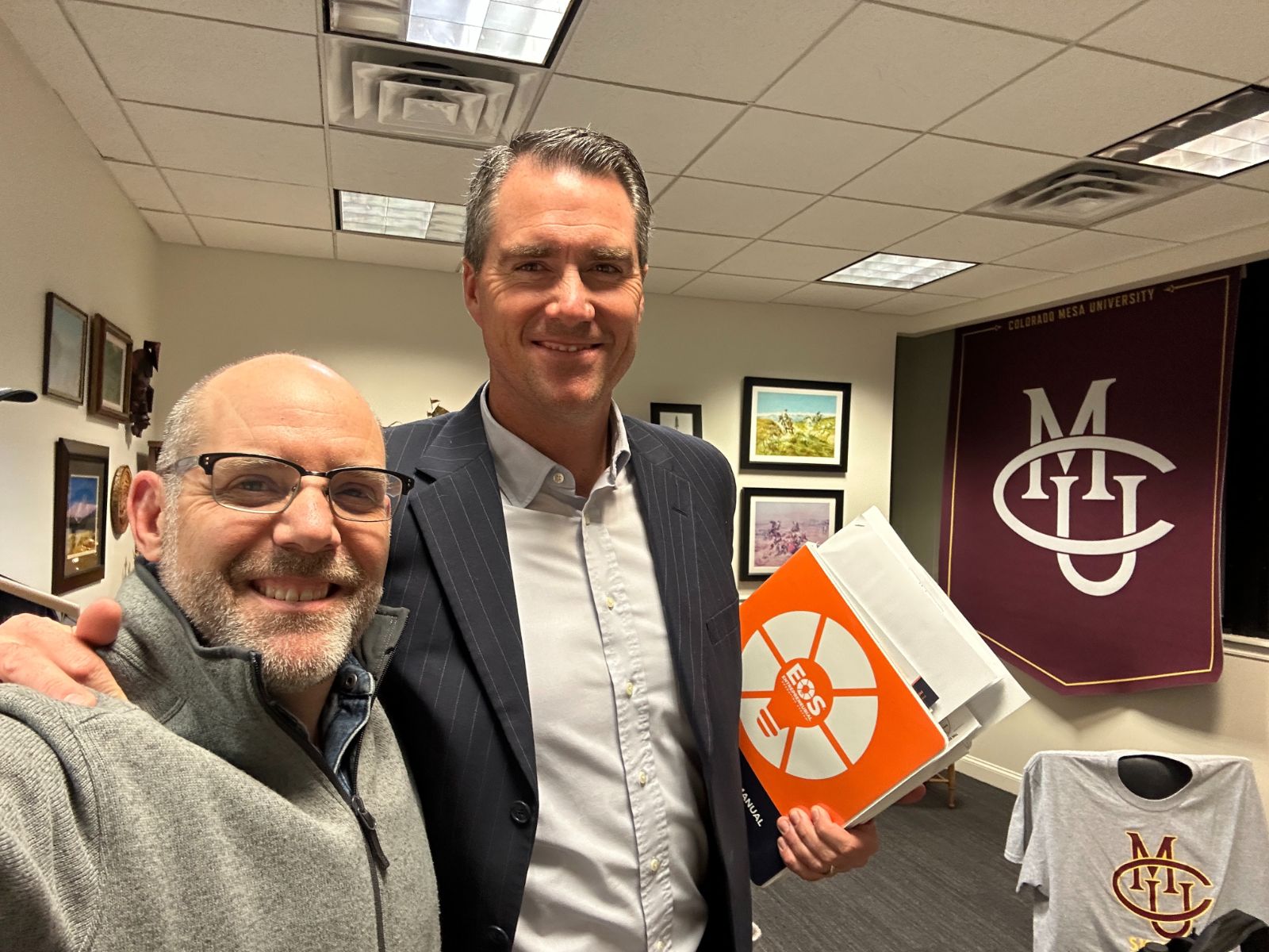 Jay Strear with John Marshall, President of Colorado Mesa University